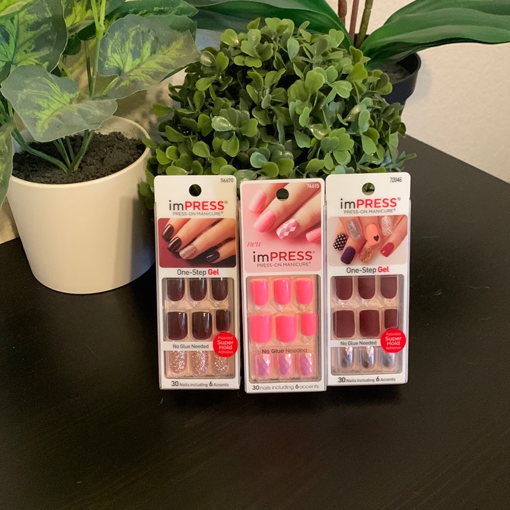 3 impress by kiss press on manicures